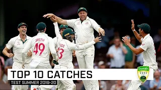 Counting down the top 10 catches of the Aussie Test summer