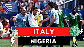 Italy vs Nigeria 2-1 All Goals & Highlights ( 1994 World Cup )