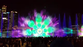 Marina bay sands fountain show - Merry Christmas Mr. Lawrence