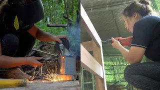 Strong girl diy desk, Used to restore, repair free machinery for farmers in the village (ep5)