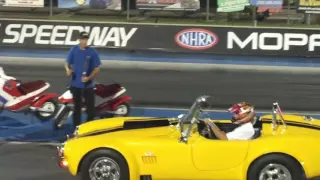 Vintage 1967 Shelby Cobra Vs Challenger Hellcat Drag Race