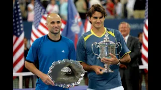 Roger Federer vs Andre Agassi - US Open 2005 Final: Highlights