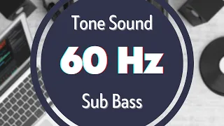 60 Hz Low-Frequency Sound for Subwoofer Testing. Tone Audio Signal. Sine Waveform