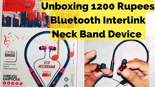 Unboxing 1200 Rupees Neck Band Bluetooth Interlink | Smart Tech Urdu #lowprice