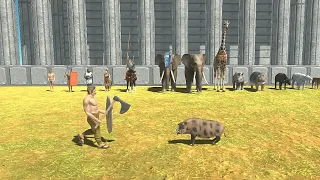 ANCIENT HUMANS vs MAMMALS MODERN Tournament - Animal Revolt Battle Simulator