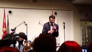 ESCKAZ in Vienna: Daniel Kajmakoski sings Autumn Leaves (acoustic) (Macedonian party)