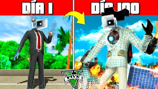 SOBREVIVÍ 100 DÍAS como SIRENMAN en GTA 5!! (Skibidi Toilet mod)