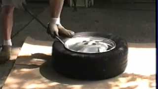 4  car tires  dismounted and mounted by   hand in 20 minutes