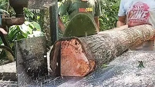 penggergajian kayu mahoni di buat usuk size 2.5x5 untuk bahan kandang kambing