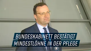 Jens Spahn: Bundeskabinett bestätigt Mindestlöhne in der Pflege
