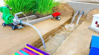 diy tractor mini dam science project ||@KeepVilla