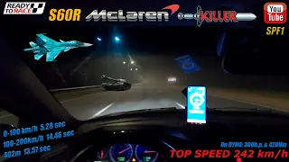 VOLVO S60R McLaren KILLER on AUTOBAHN / DRAGY / TOP SPEED 242 km/h! / Я SPF1
