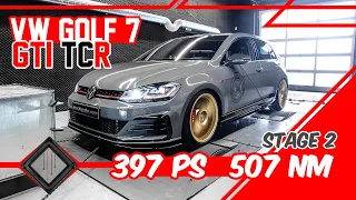 VW Golf 7 GTI TCR | Chiptuning Stage 2 & Downpipe | Dyno - Autobahn 100-200 km/h | mcchip-dkr