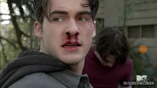 Teen Wolf season 6 episode 16 Liam breaks Theo's nose