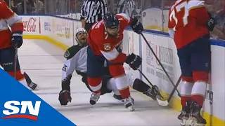 Radko Gudas Fights Ryan Dzingle After His Hit Injures Conor Timmins