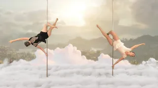 Pole Dance дуэт мамы с дочкой.