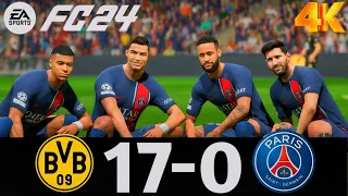 FIFA 24 - What Happens If Ronaldo Messi Neymar Mbappe Play Together On PSG