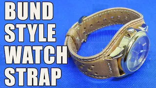 [Leather Craft] Bund Style Watch Strap Making Process