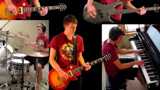 14 Years Guns N' Roses Guitar Bass Piano Drum Cover