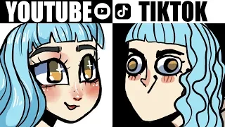 when a YouTube artist goes on TikTok... (MIMICKING TIKTOK ART CHALLENGES)