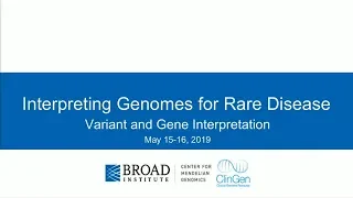 Interpreting Genomes for Rare Disease: Intro to Next Generation Sequencing - Daniel MacArthur, PhD