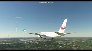 MSFS CS 767-3 34L Landing Narita Intl Tokyo,JP