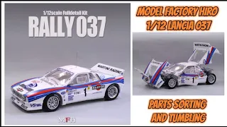 Model Factory Hiro 1/12 Lancia 037 Parts Clean up and Sorting