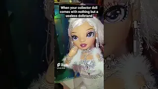 When your collector doll comes with nothing but a useless dollstand... #rainbowhigh#trending#dolls