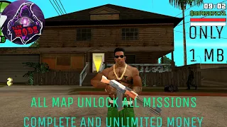 How to unlock full map all missions complete and unlimited money in gta san andreas android