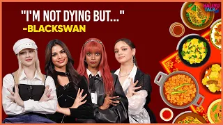 K-pop idols try Indian food with BLACKSWAN | Sriya Lenka, Fatou, NVee, Gabi | Mukbang