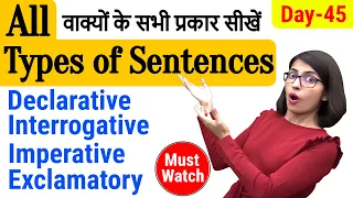 Type of sentences | Types of Sentences in English Grammar || EC Day45