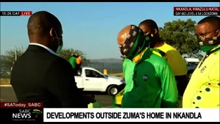 ANC members among those gathering outside Zuma's Nkandla home