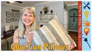 No Sew Custom Throw Pillows - Easy Hot Glue Gun Project – Large Family Life Hacks