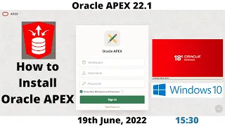 How to Install Oracle APEX 22.1 | DB 18c | Windows 10