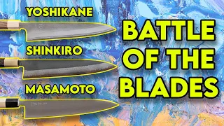 Battle of the Blades - 240 Gyuto - Yoshikane, Masamoto, Hatsukokoro