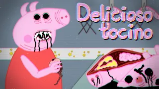 Delicioso tocino [Peppa Pig se come a su hermano George] | Video de terror animado