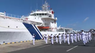 Indian Coast Guard Ship "Samudra Paheredar" arrives at the Port of Colombo