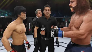 Bruce Lee vs. Bigfoot (EA Sports UFC 3) - CPU vs. CPU - Crazy UFC 👊🤪