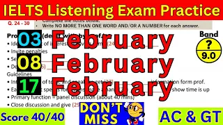 03 FEBRUARY, 08 FEBRUARY, 17 FEBRUARY 2024 IELTS LISTENING PRACTICE TEST WITH ANSWERS | IDP & BC