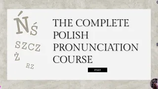 Polish pronunciation course: lesson 1