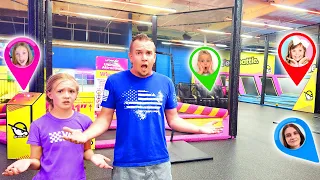 Texting Hide and Seek at Trampoline Park with the Stella Show and Lively Lewis Family!!!