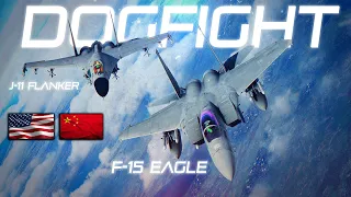 F-15 Eagle Vs Flanker Dogfight | Digital Combat Simulator | DCS |