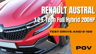 Renault Austral 2023 (1.2 E-Tech Full Hybrid 200HP) 🌃 4K POV Night Test Drive 🌃 0-100 🌃 Acceleration