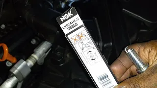 2015 Hyundai Genesis v8 rear spark plug removal and ignition coil plug.