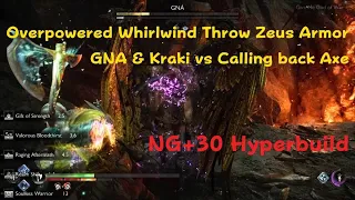 GNA &  King Kraki vs Zeus Enchanced Whirlwind Throw - God of War Ragnarök