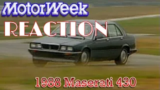 88 Maserati 430 (Reaction) Motorweek Retro Review