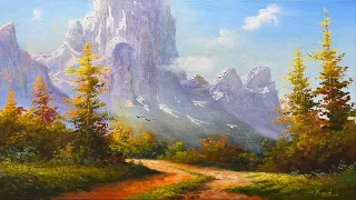 How I Paint Landscape Just By 4 Colors Oil Painting Landscape Step By Step 72 By Yasser Fayad