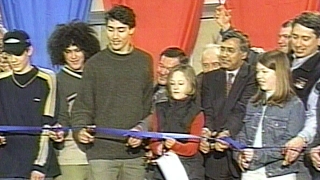 Feb. 3, 2001: Trudeau helps build cabin to reduce tragedies