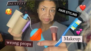 ASMR - Wrong Props Hairstyling, Makeup, And Doctors Office