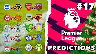 2021/22 Premier League Predictions - Matchday 17